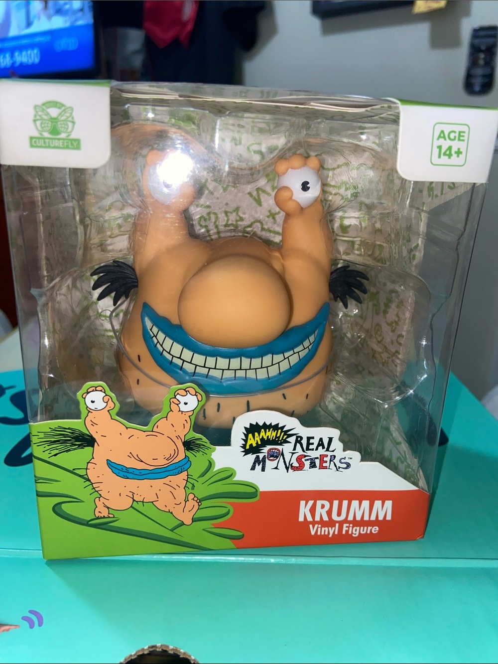 Nickelodeon Krumm Vinyl Figure - Orange with Blue Mouth & Black Details
